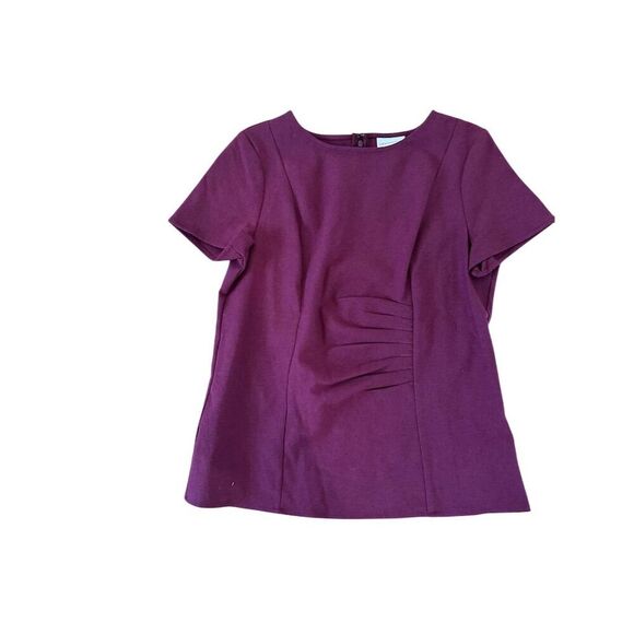 Liz Claiborne Women's‎ Pleated Front Blouse Size S Short Sleeve - Picture 5 of 5